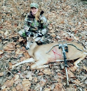 Congratulations to Jazmynn with her very first buck taken with an Excalibur Crossbow that she won during the SWOC Big Buck & Sportsmen Show