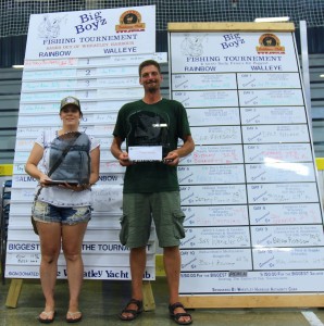 Top Walleye and rainbow winners